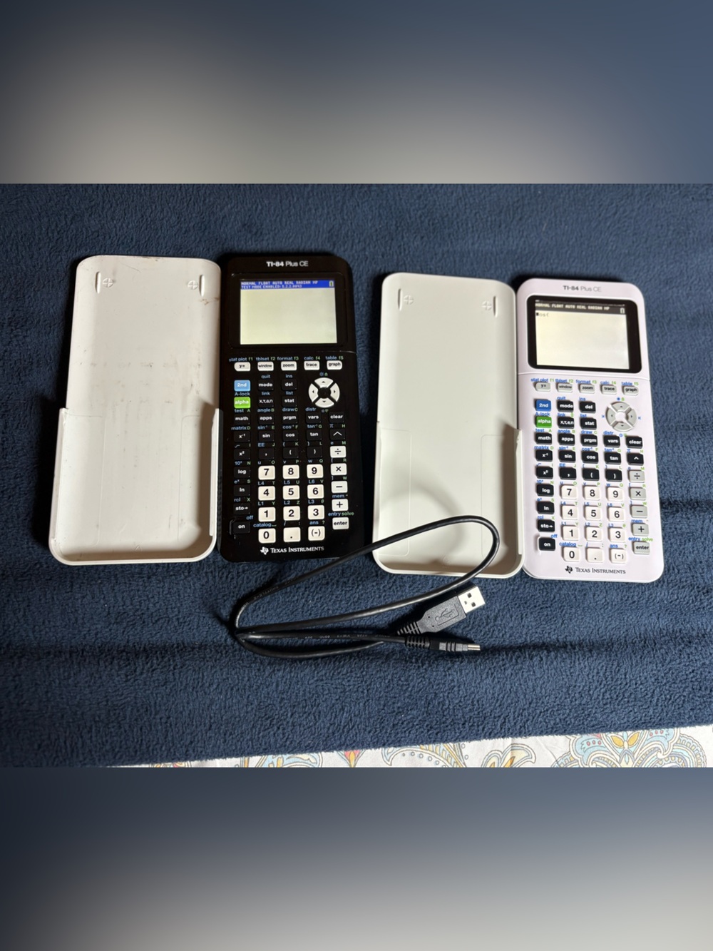 Lot Of 2 Texas Instruments TI-84 Plus CE Graphing Calculator Working Mathematics
